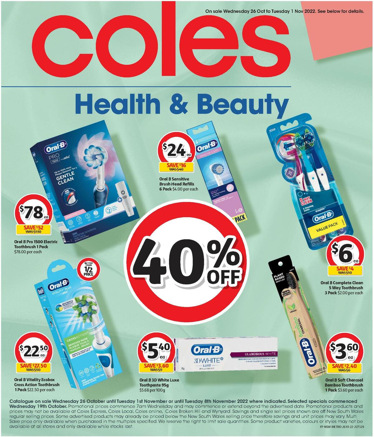 Coles Health & Beauty Catalogues from 26 October