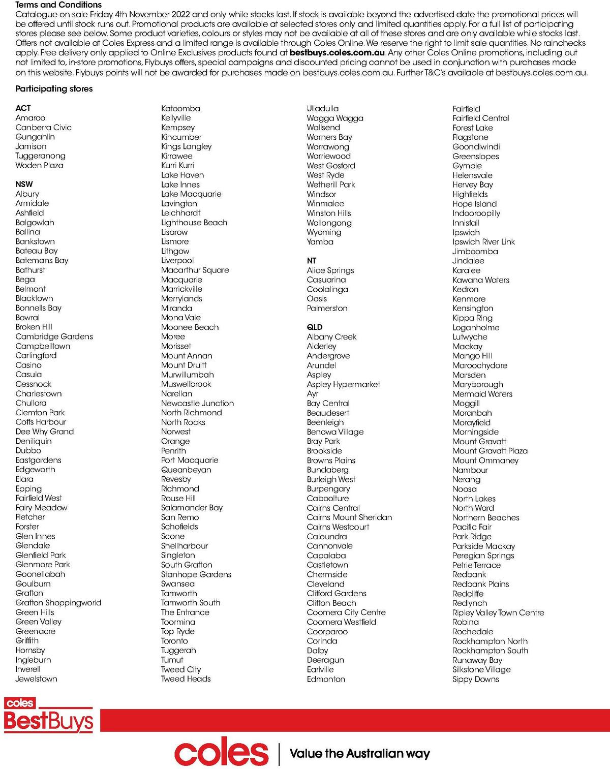 Coles Best Buys - Outdoor Living Catalogues from 4 November