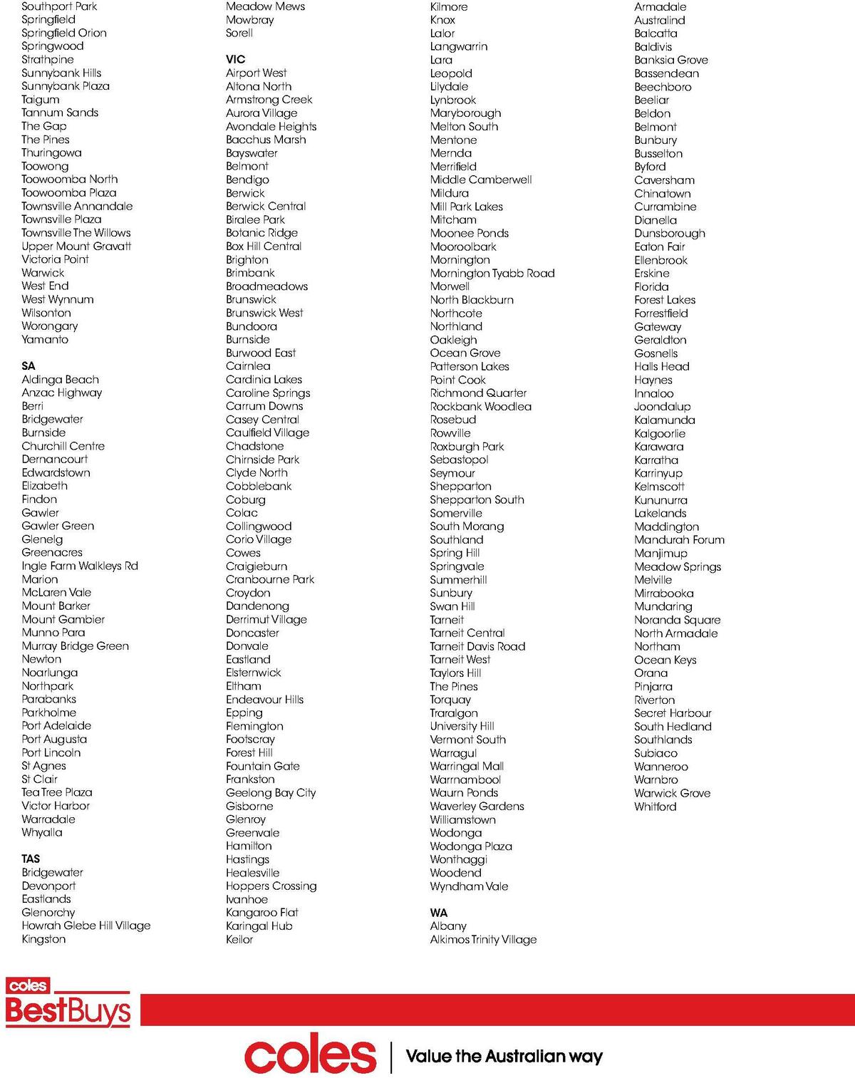 Coles Best Buys - Outdoor Living Catalogues from 4 November