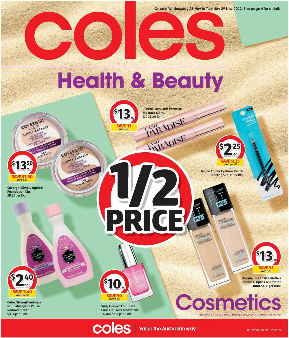 Coles Health & Beauty Catalogues from 23 November