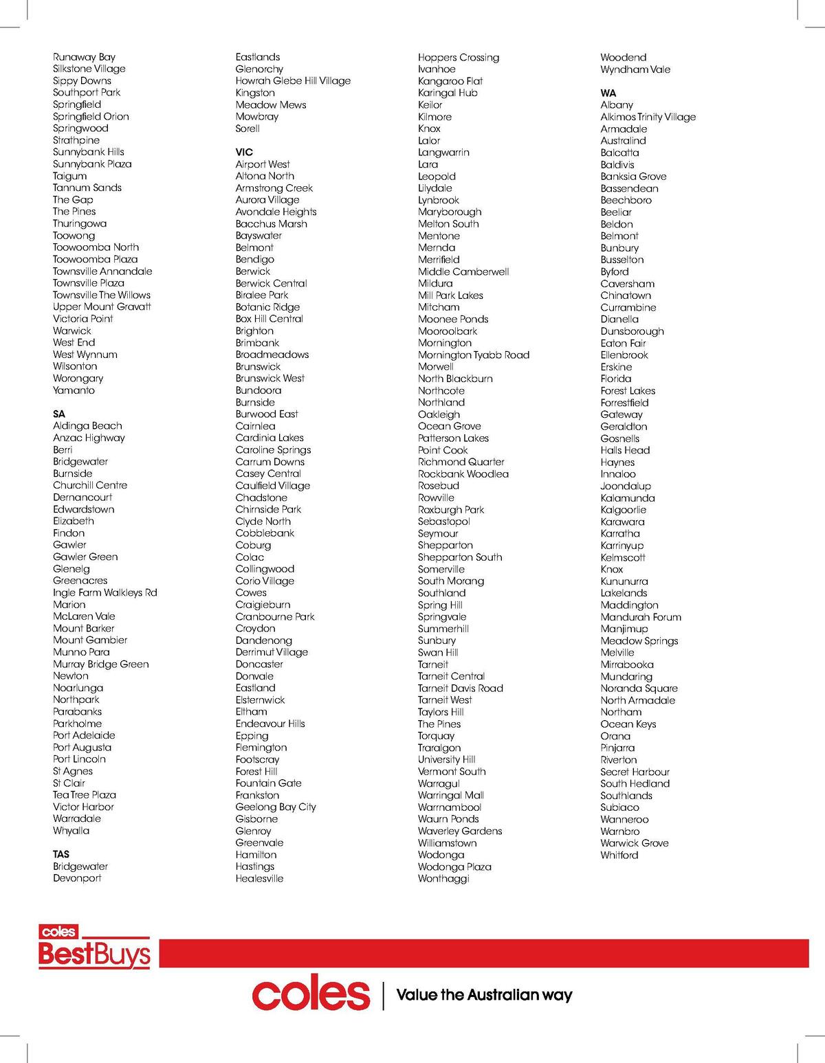 Coles Best Buys - Black Friday Catalogues from 25 November