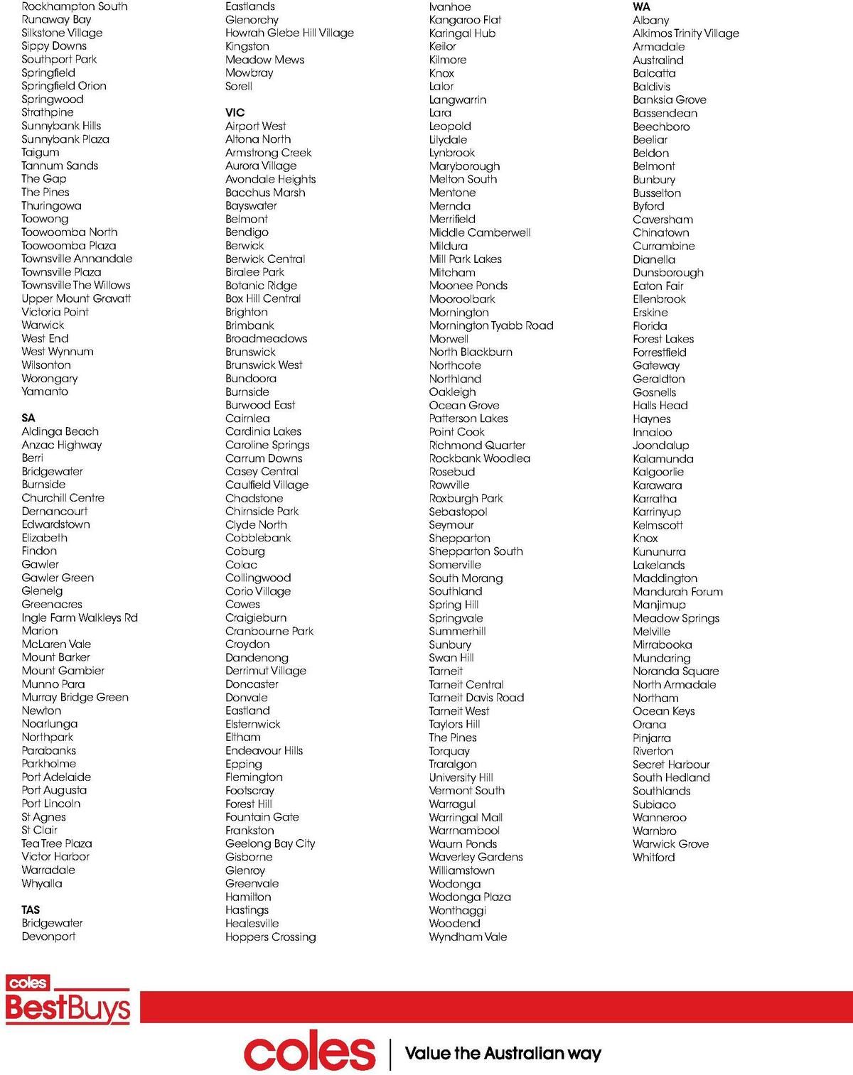 Coles Best Buys - Stocking Stuffers Catalogues from 9 December