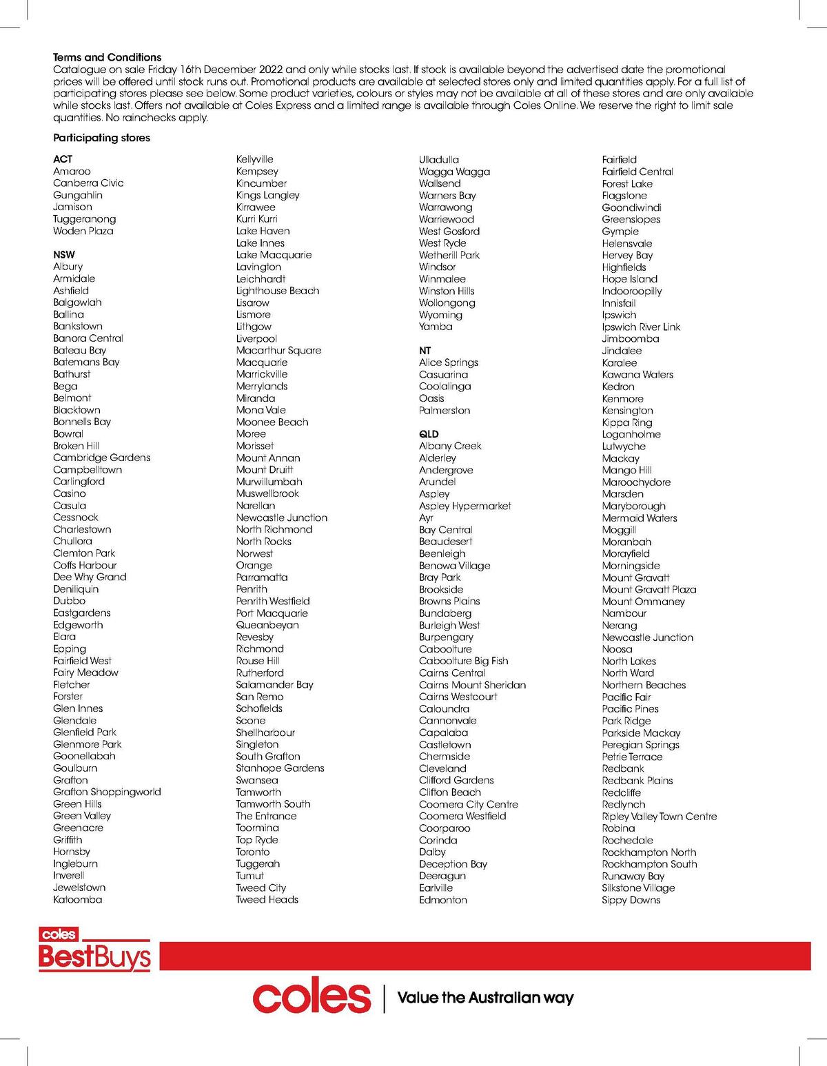 Coles Best Buys - Summer Fun Catalogues from 16 December