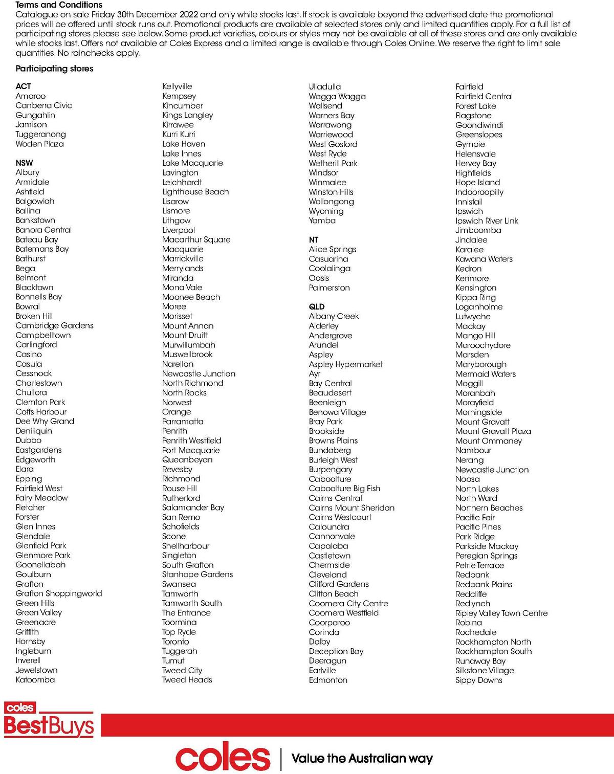 Coles Best Buys - Outdoor Entertaining Catalogues from 30 December