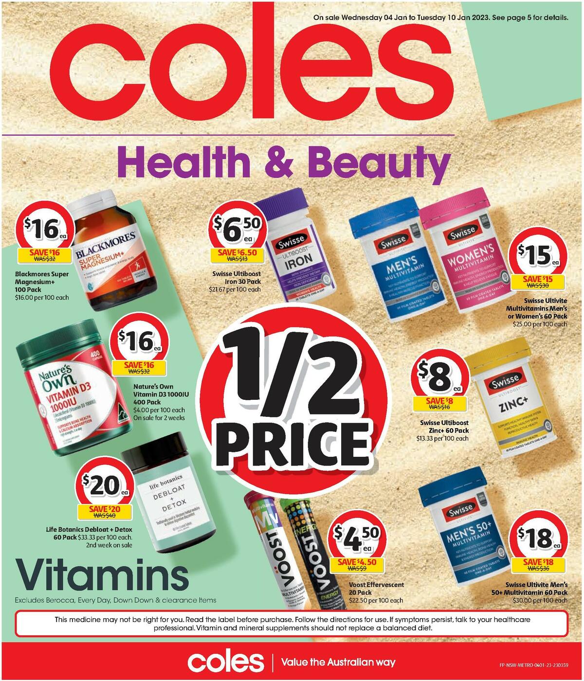 Coles Health & Beauty Catalogues from 4 January