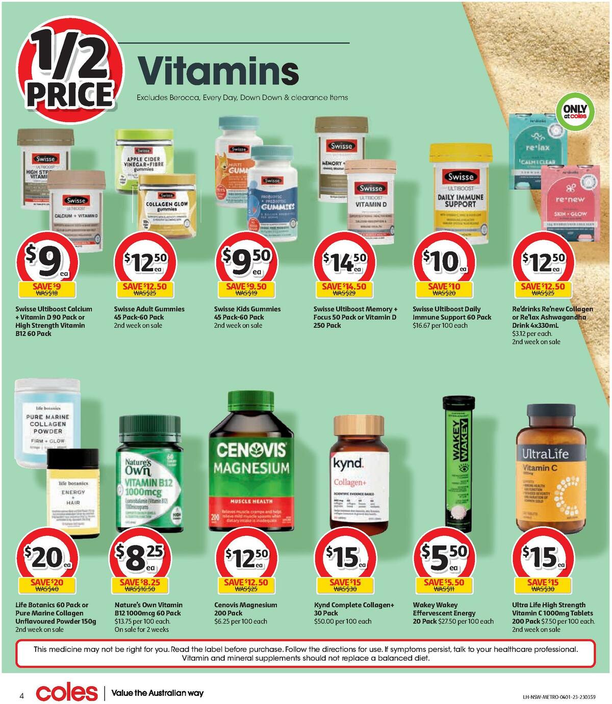 Coles Health & Beauty Catalogues from 4 January