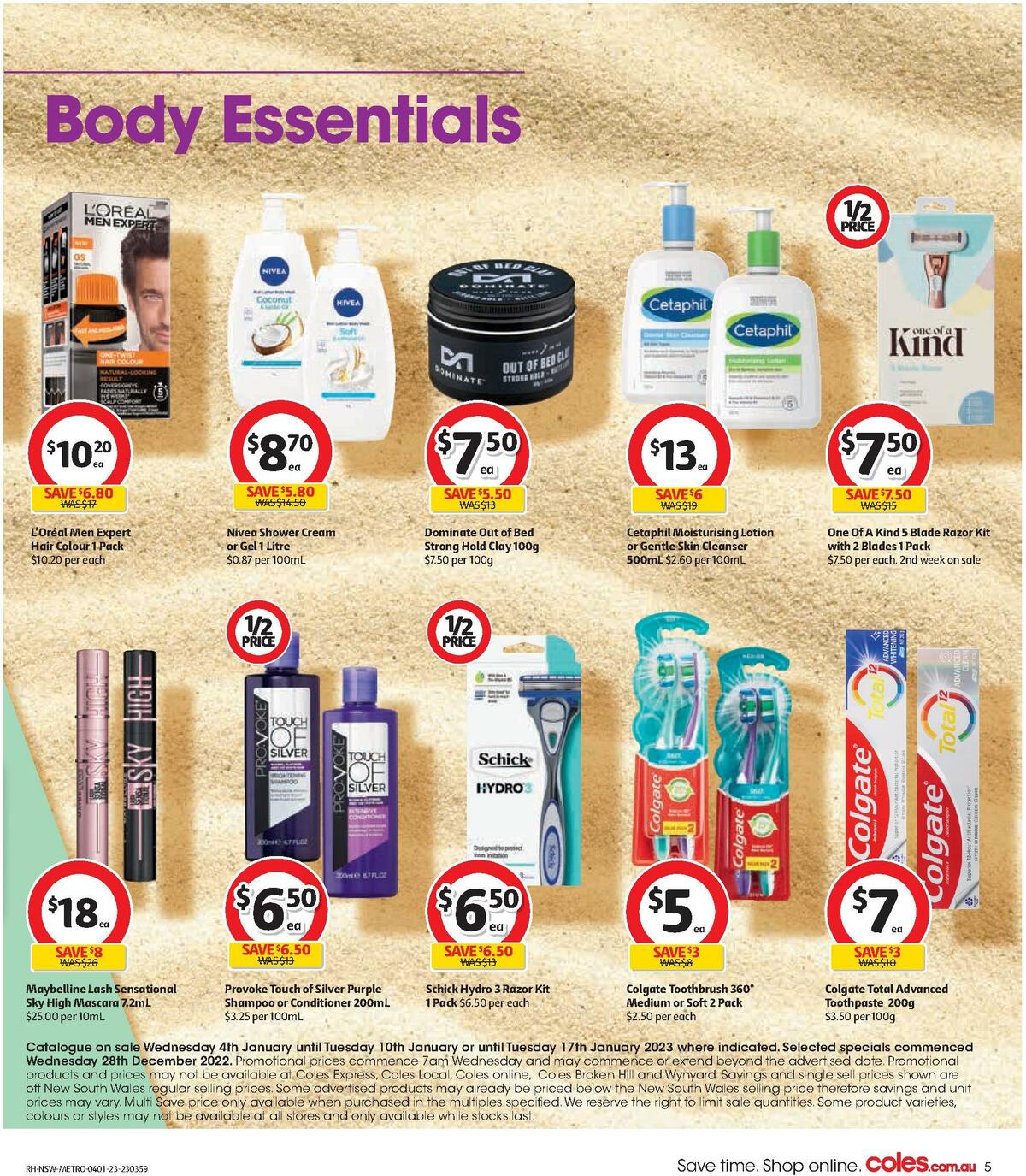 Coles Health & Beauty Catalogues from 4 January