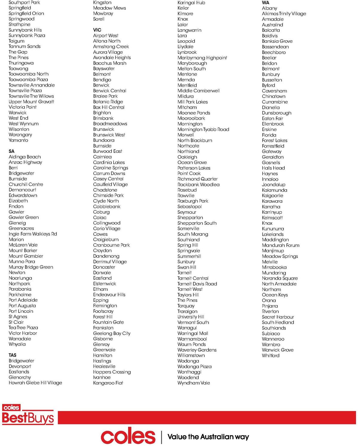 Coles Best Buys - New Year New You Catalogues from 6 January