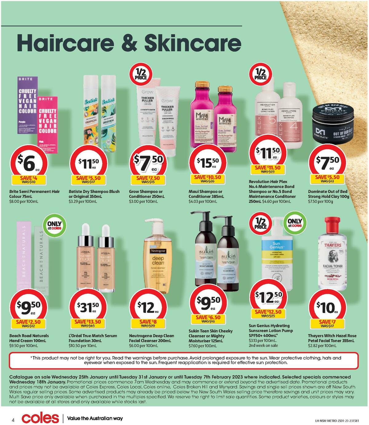 Coles Health & Beauty Catalogues from 25 January