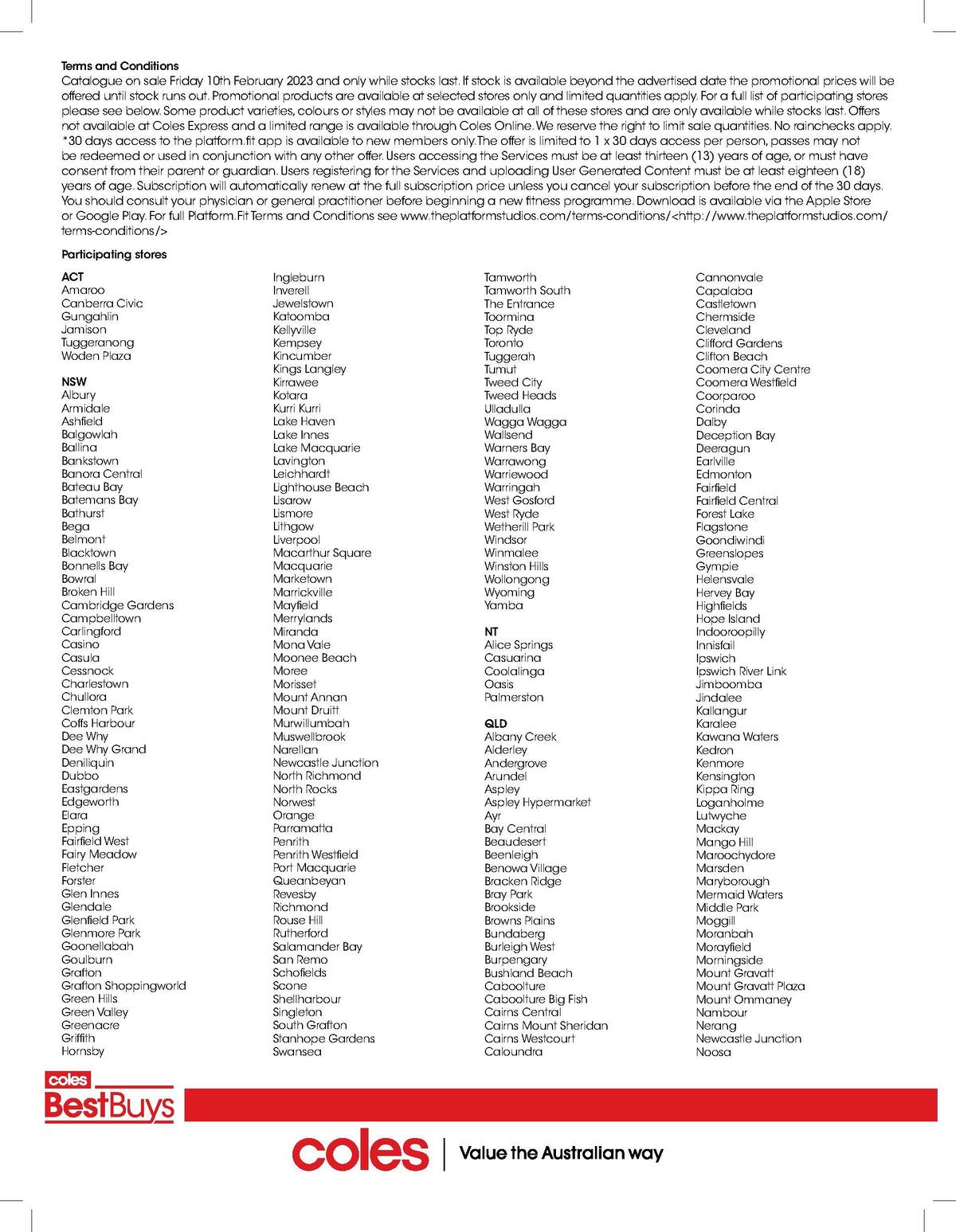 Coles Best Buys - Fitness Catalogues from 10 February