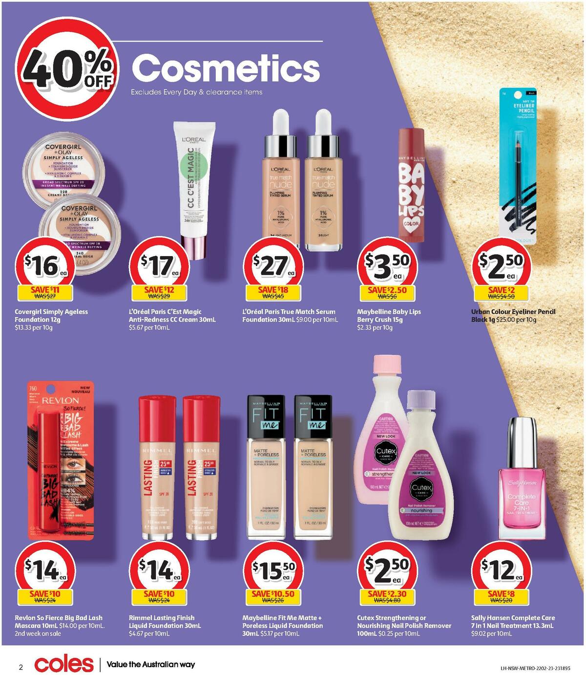 Coles Health & Beauty NSW METRO Catalogues from 22 February