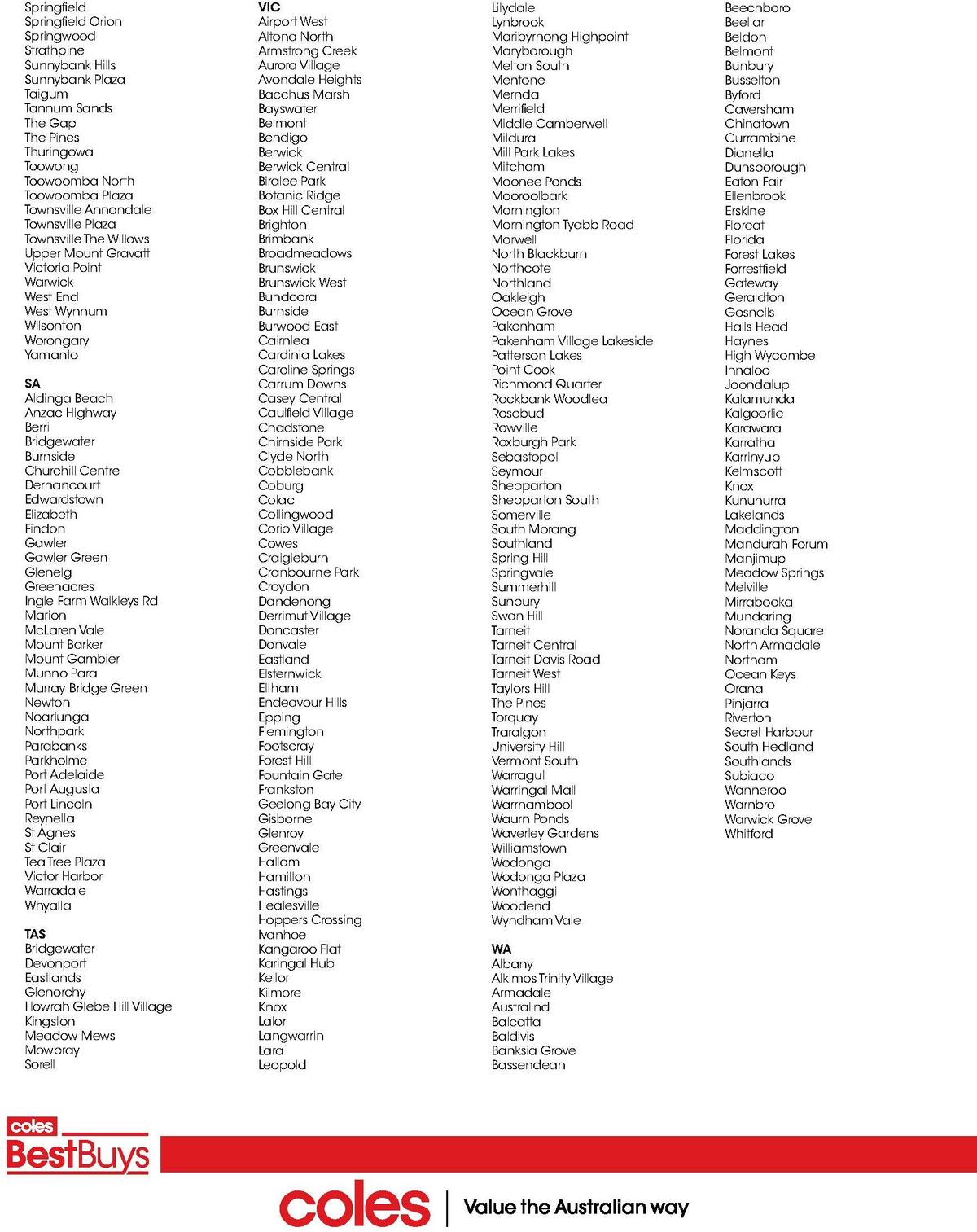 Coles Best Buys - Independent Living Catalogues from 3 March