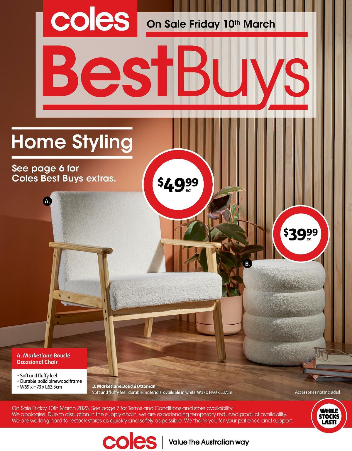 Coles Best Buys - Home Styling Catalogues from 10 March