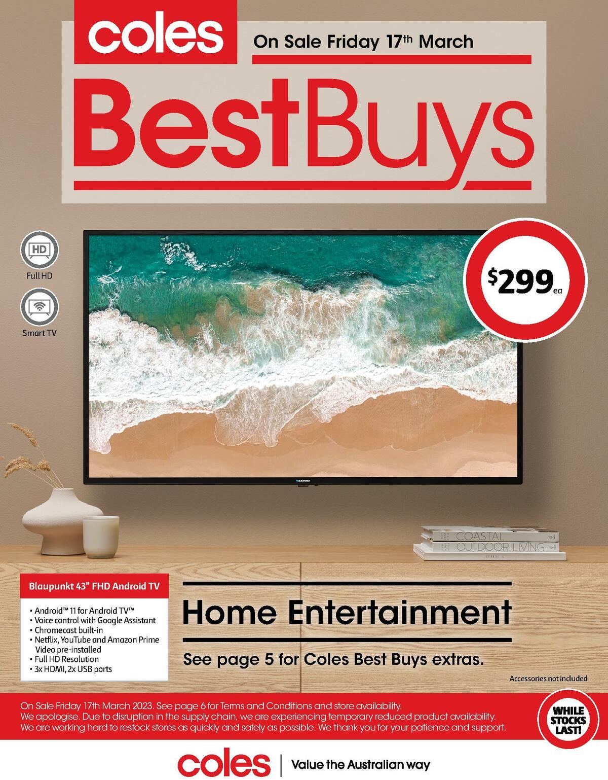 Coles Best Buys - Home Entertainment Catalogues from 17 March