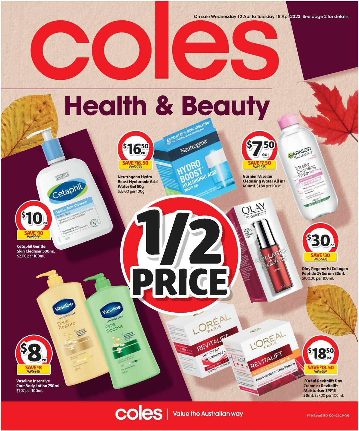 Coles Health & Beauty NSW METRO Catalogues from 12 April