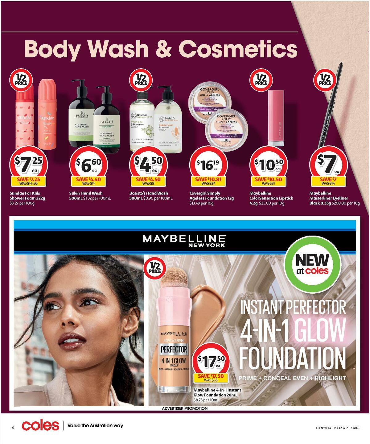 Coles Health & Beauty NSW METRO Catalogues from 12 April