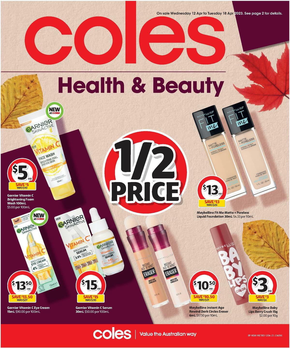 Coles Health & Beauty NSW METRO Catalogues from 12 April