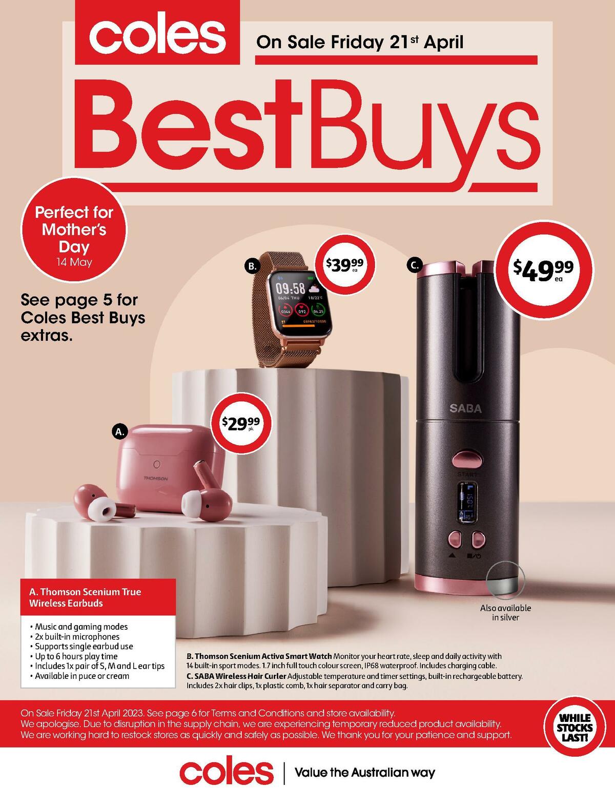 Coles Best Buys - Perfect for Mother's Day Catalogues from 21 April