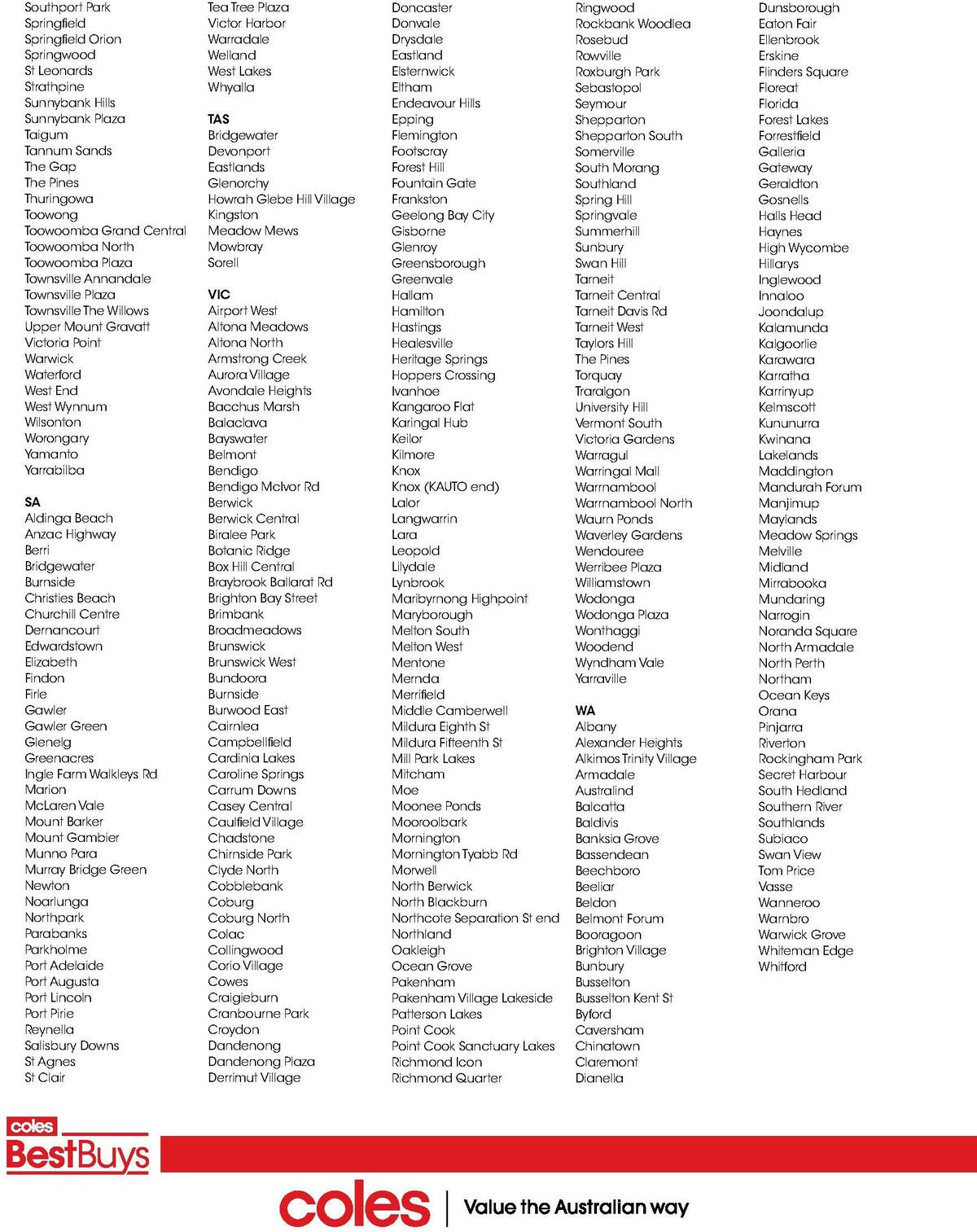 Coles Best Buys - Perfect for Mother's Day Catalogues from 21 April