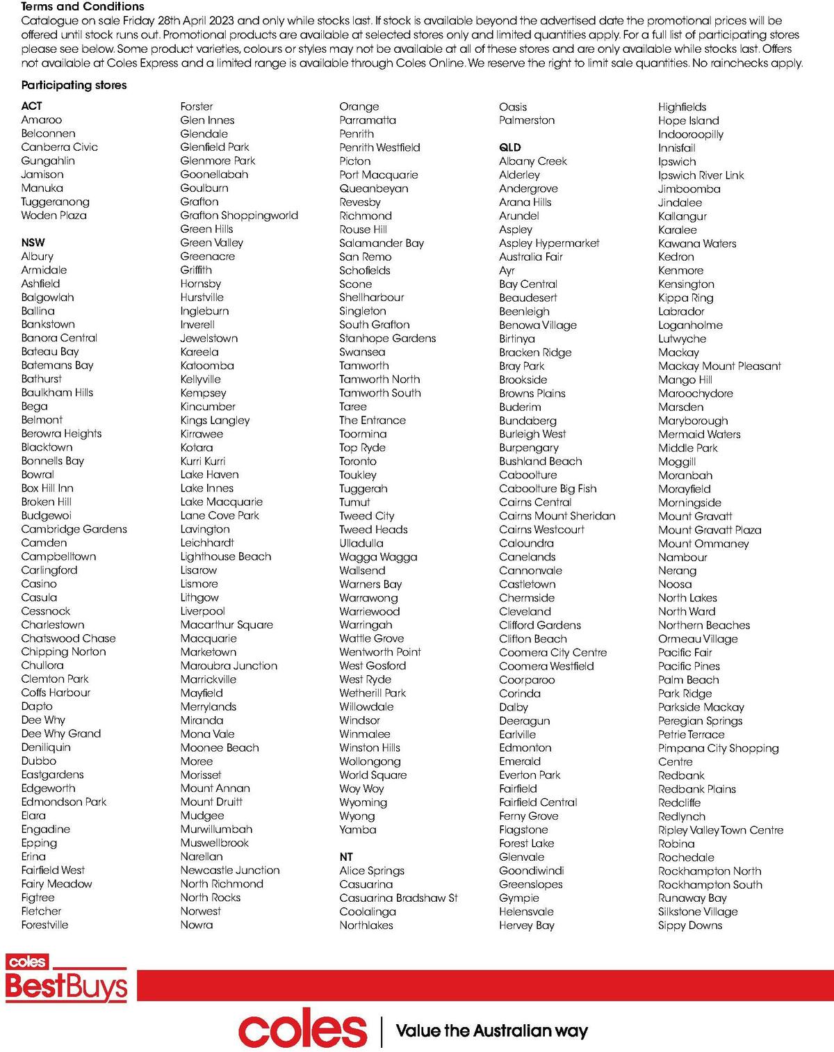 Coles Best Buys - Winter Bedding Catalogues from 28 April