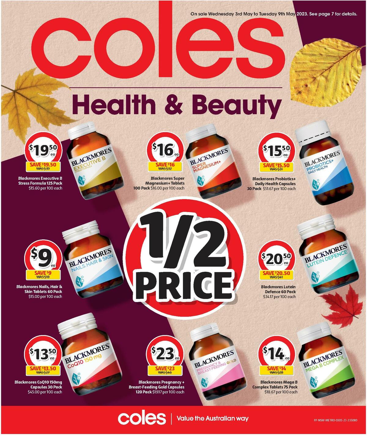 Coles Health & Beauty NSW METRO Catalogues from 3 May