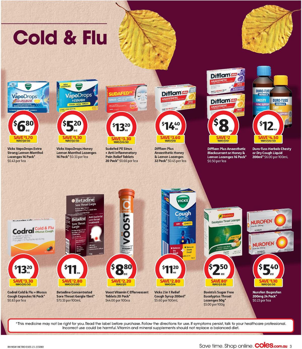 Coles Health & Beauty NSW METRO Catalogues from 3 May