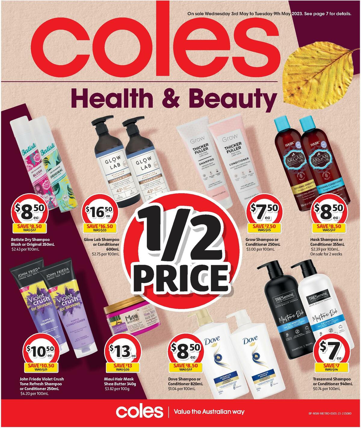 Coles Health & Beauty NSW METRO Catalogues from 3 May