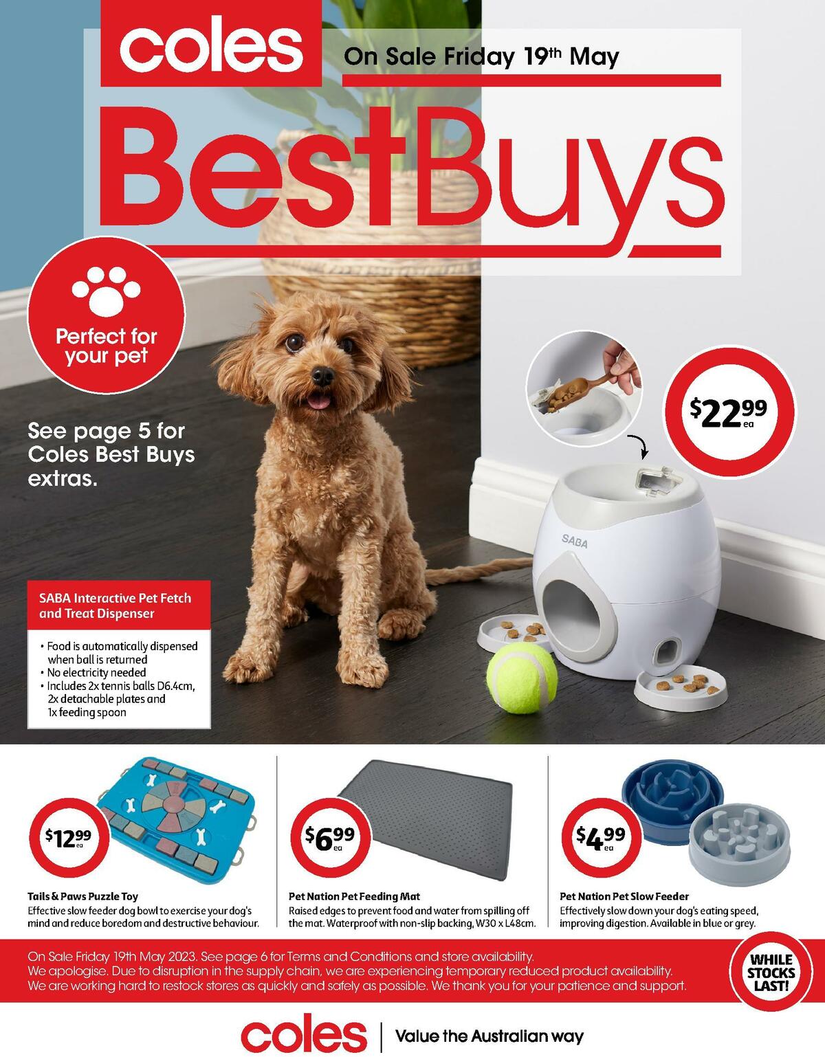 Coles Best Buys - Perfect for Your Pet Catalogues from 19 May