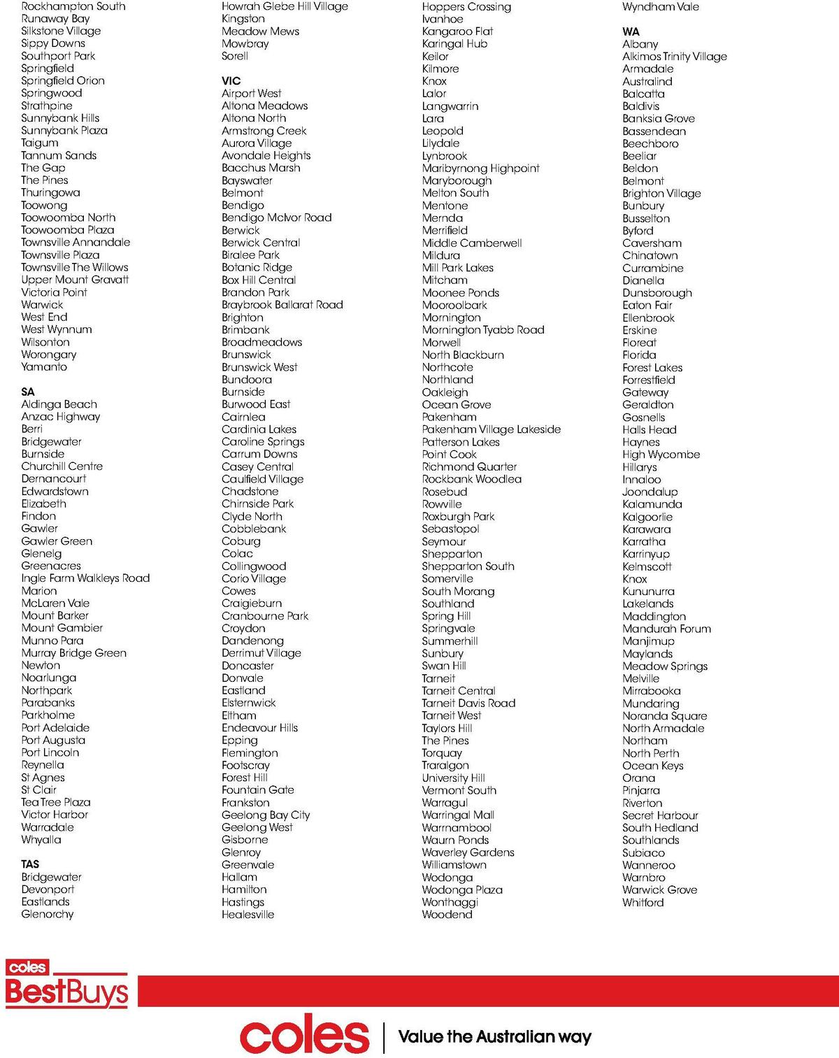 Coles Best Buys - Travel Time Catalogues from 26 May