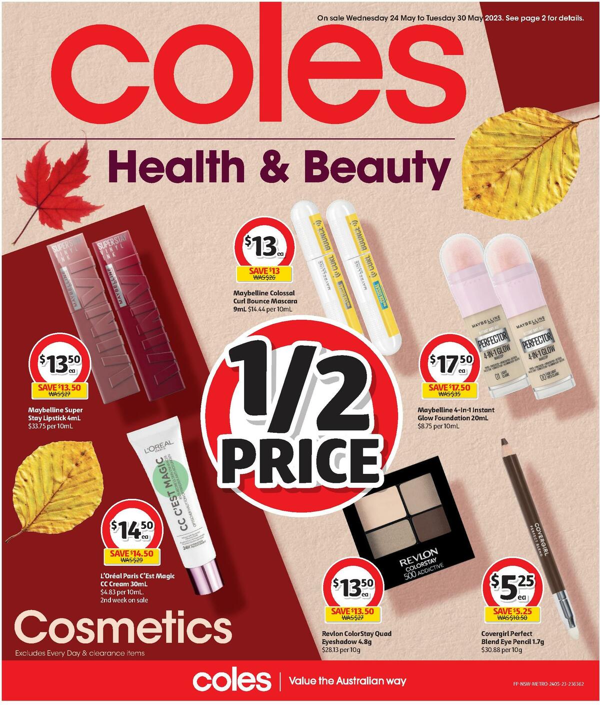 Coles Health & Beauty NSW METRO Catalogues from 24 May