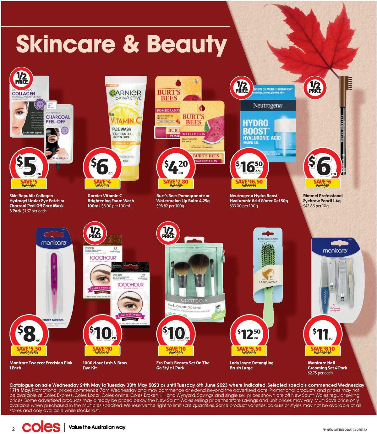 Coles Health & Beauty NSW METRO Catalogues from 24 May