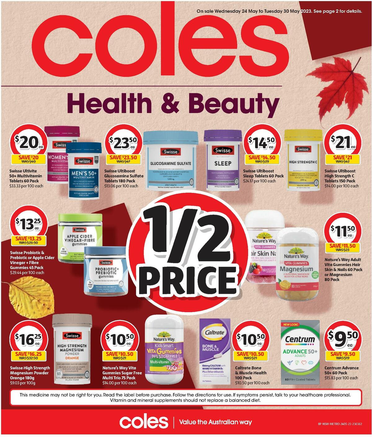 Coles Health & Beauty NSW METRO Catalogues from 24 May