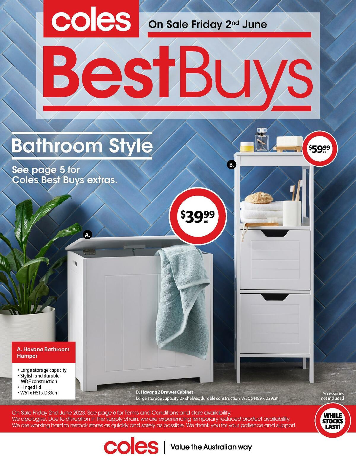 Coles Best Buys - Bathroom Style Catalogues from 2 June