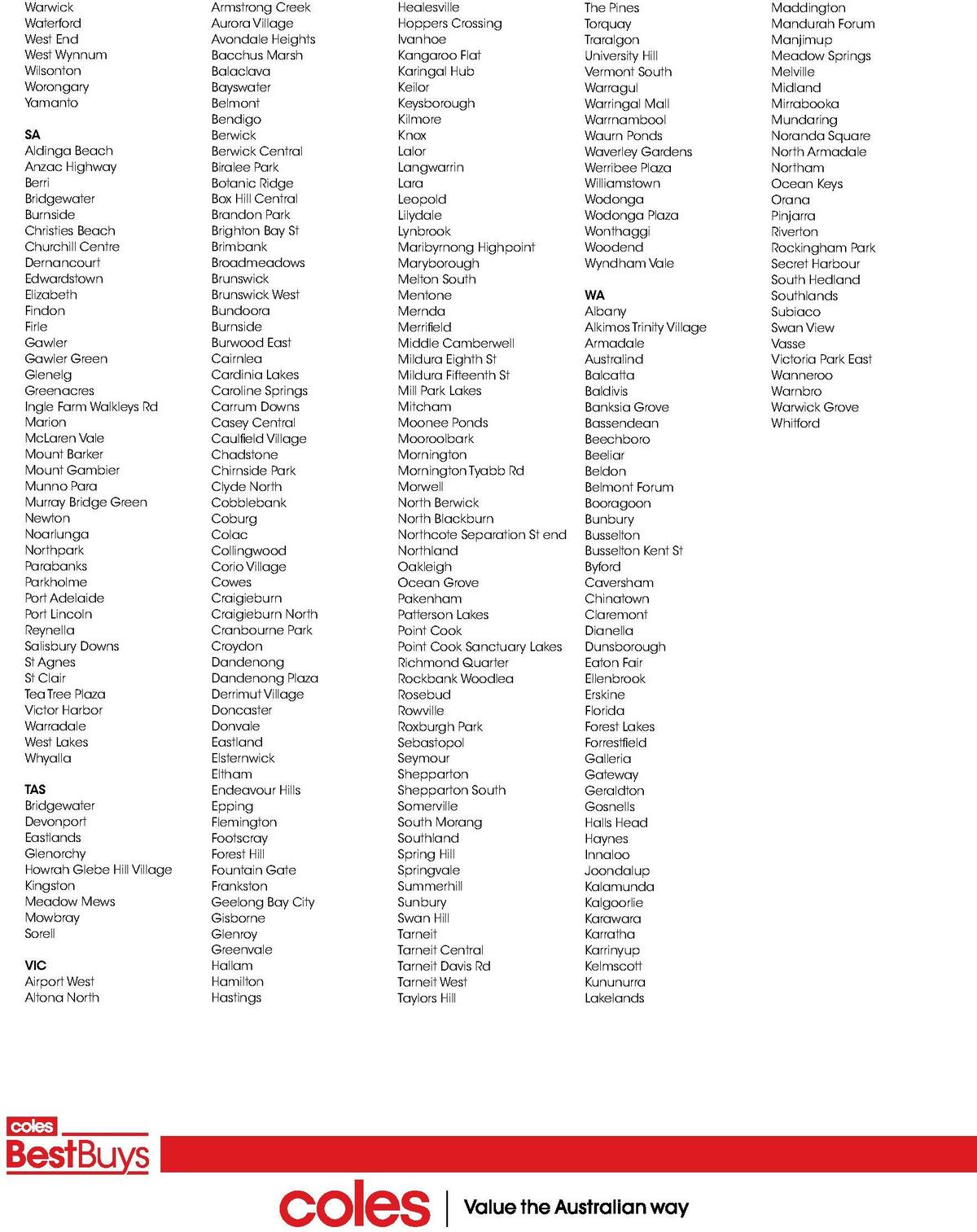 Coles Best Buys - Family Feasts Catalogues from 23 June