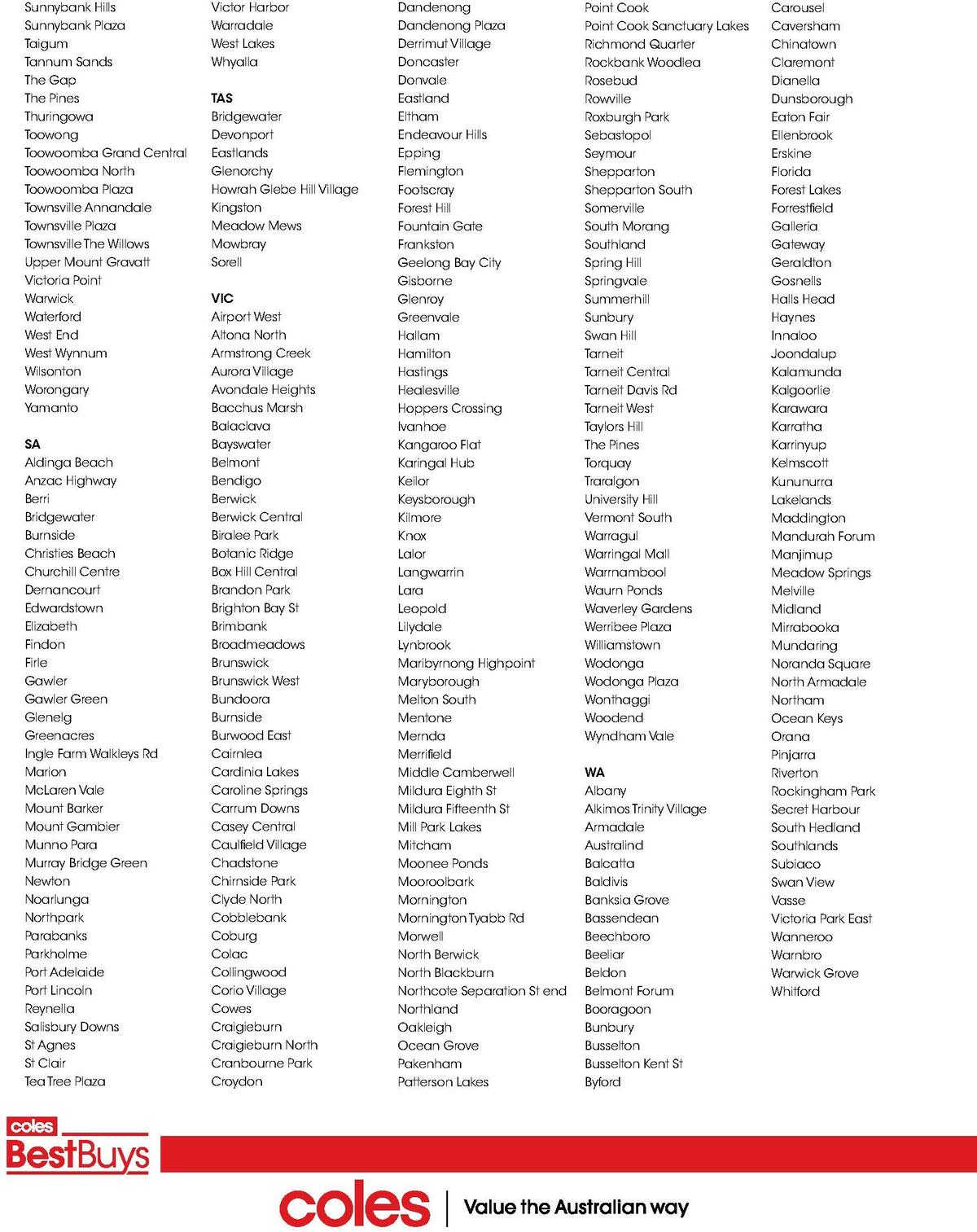 Coles Best Buys - Press Play Catalogues from 14 July