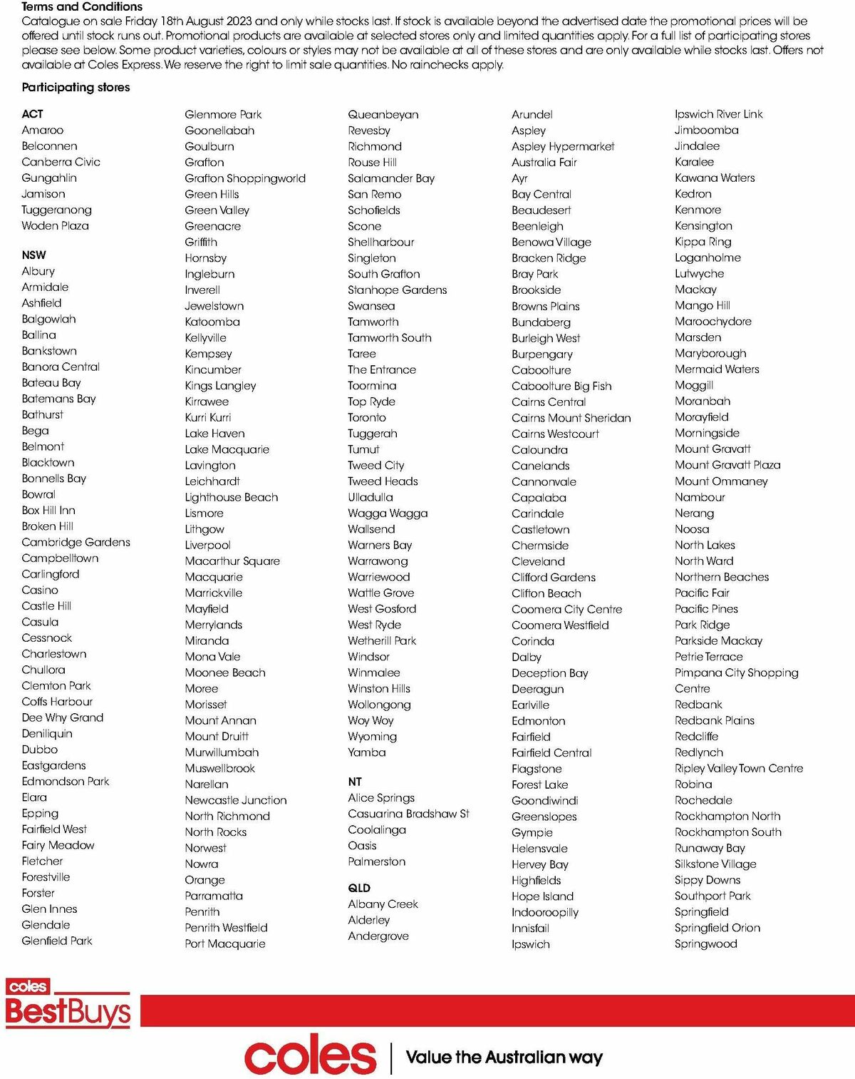 Coles Best Buys - Father's Day Catalogues from 18 August