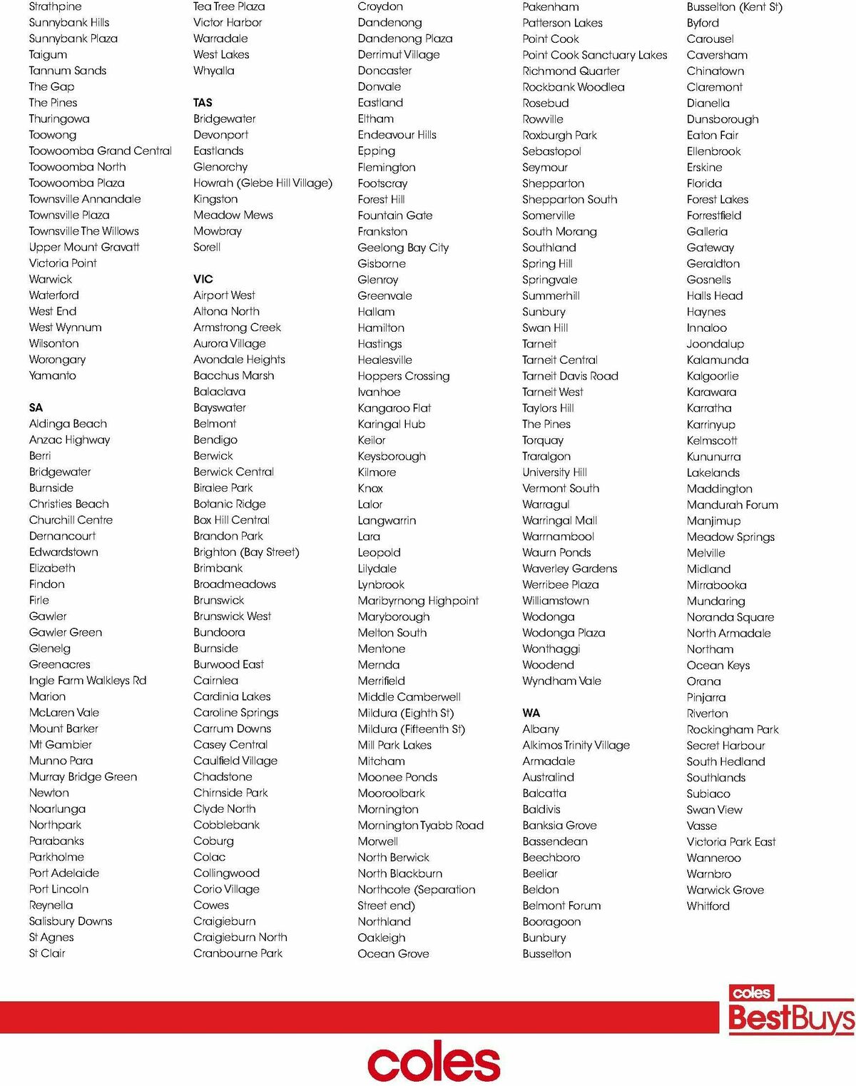 Coles Best Buys - Spring Cleaning Catalogues from 25 August