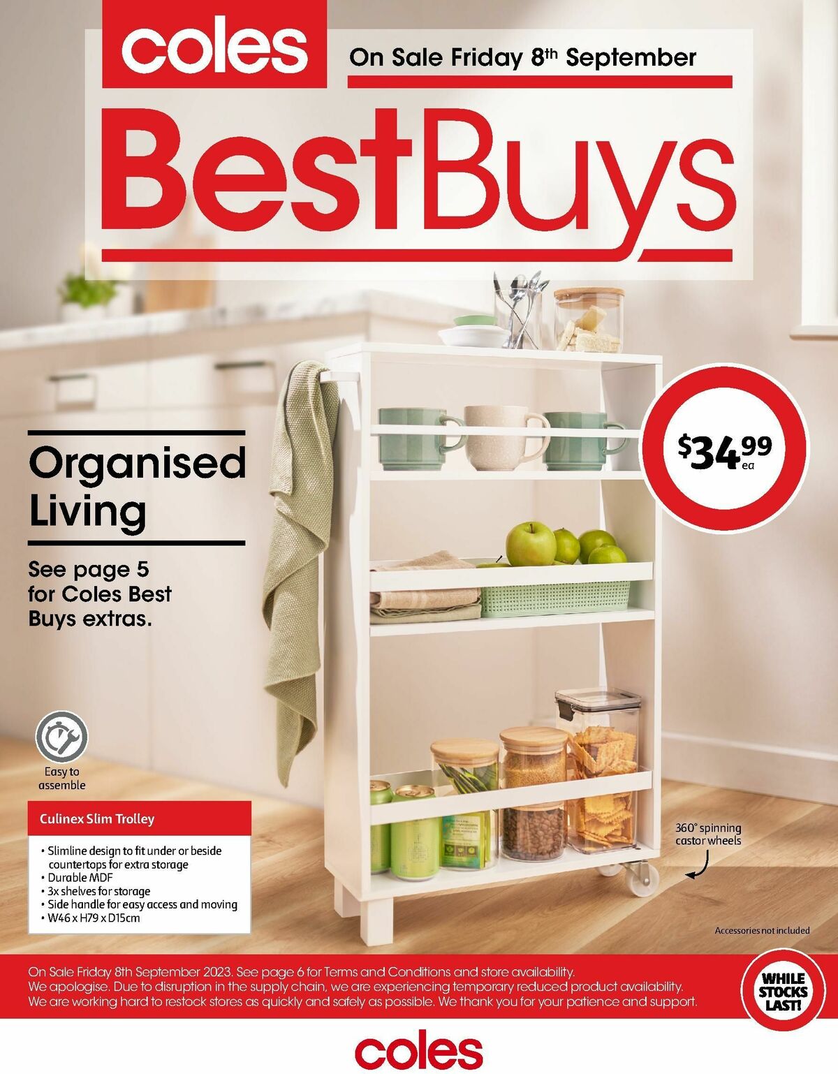 Coles Best Buys - Organised Living Catalogues from 8 September