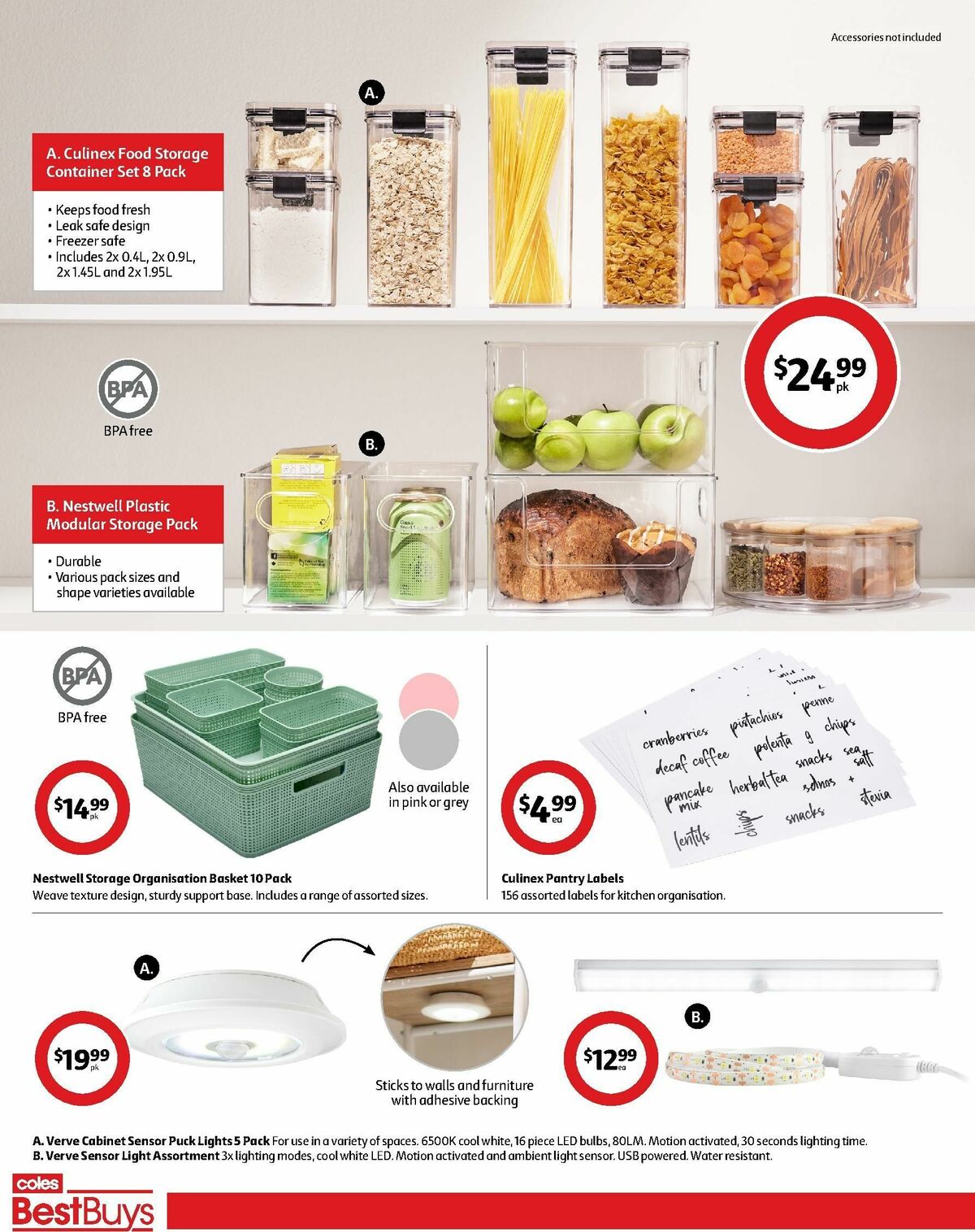 Coles Best Buys - Organised Living Catalogues from 8 September