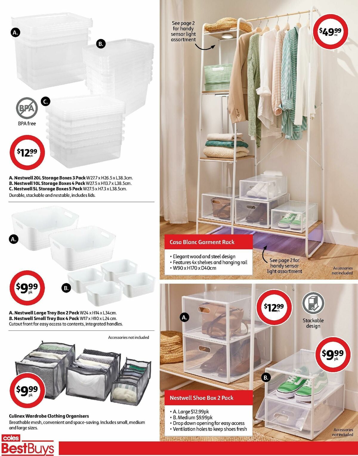 Coles Best Buys - Organised Living Catalogues from 8 September