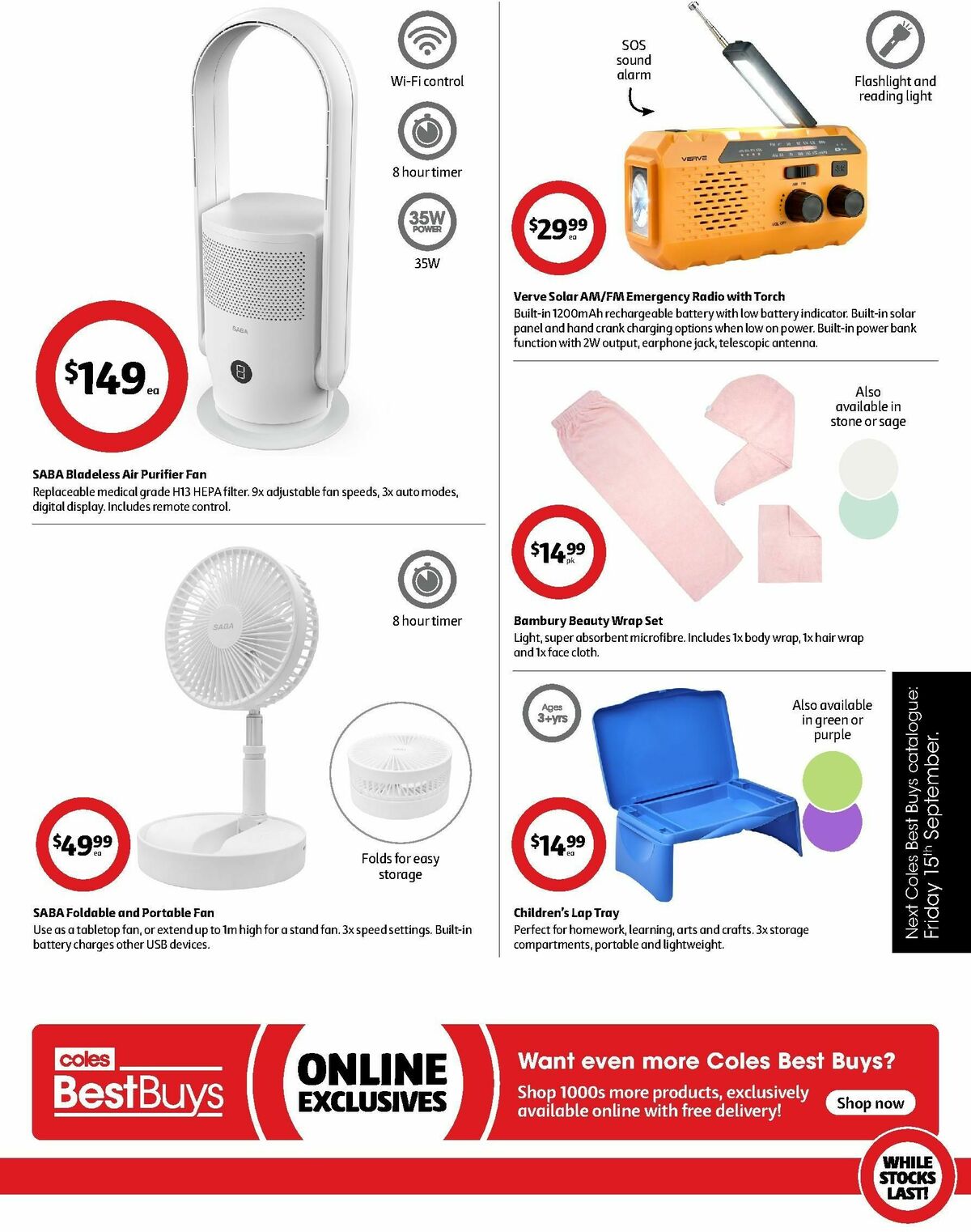 Coles Best Buys - Organised Living Catalogues from 8 September