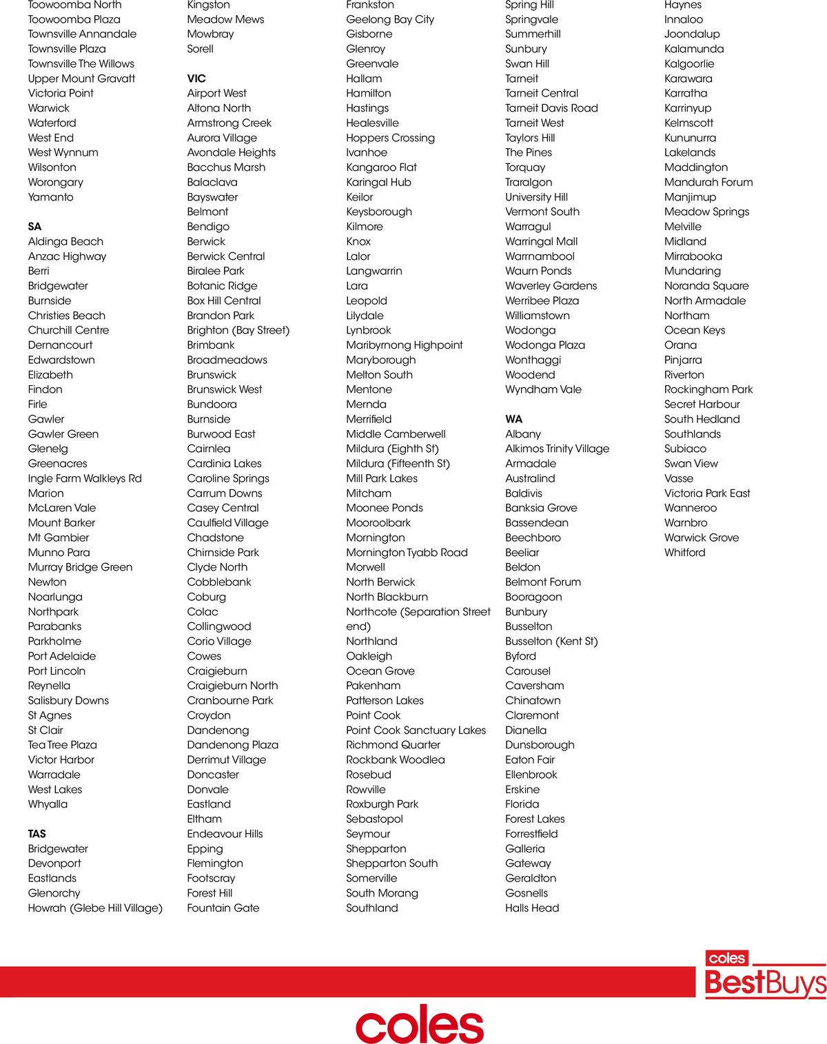 Coles Best Buys - Conscious Living Catalogues from 29 September