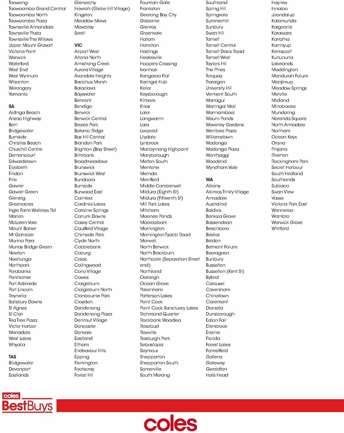 Coles Best Buys - Weekend Getaway Catalogues from 27 October