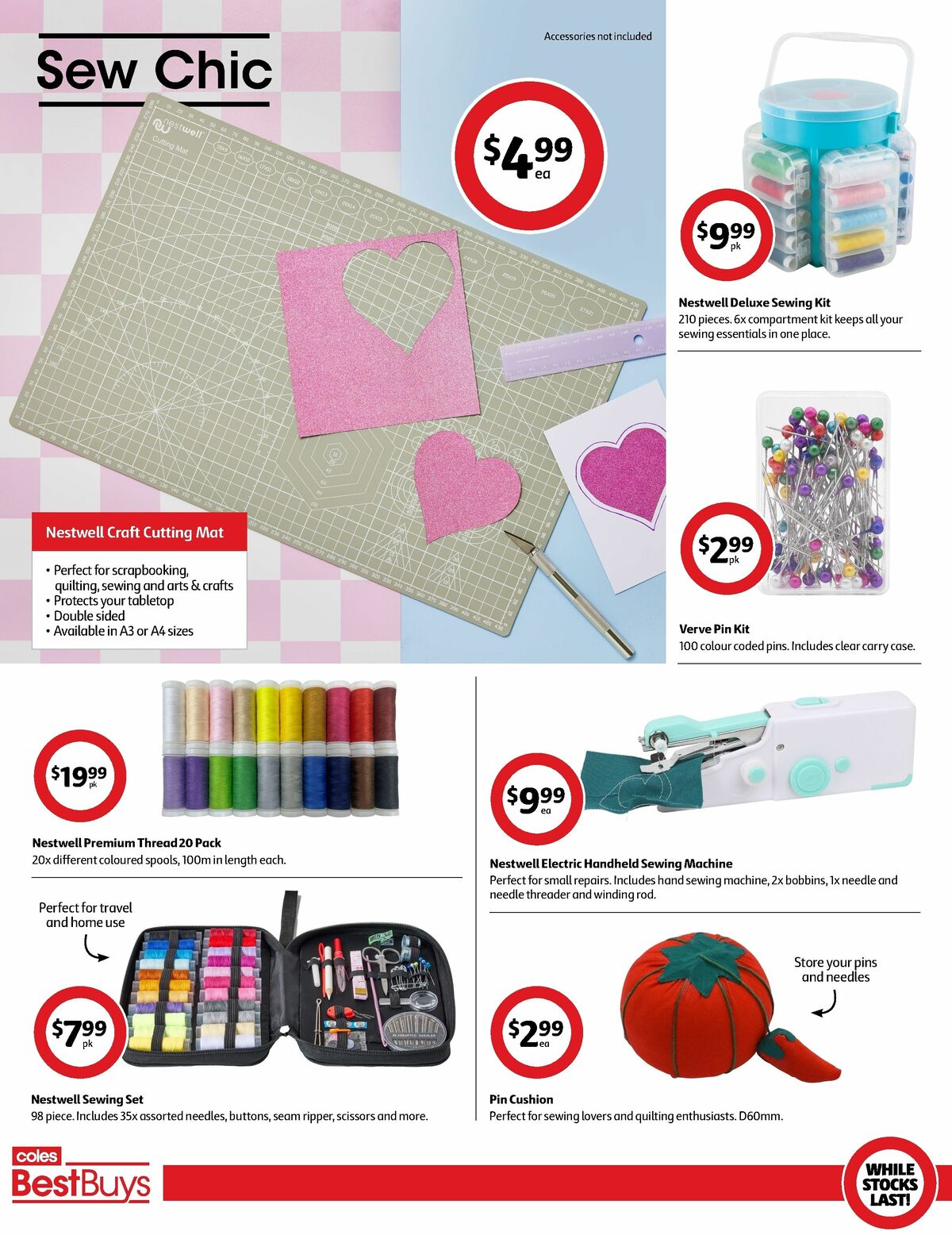 Coles Best Buys - Sewing & Craft Catalogues from 19 April