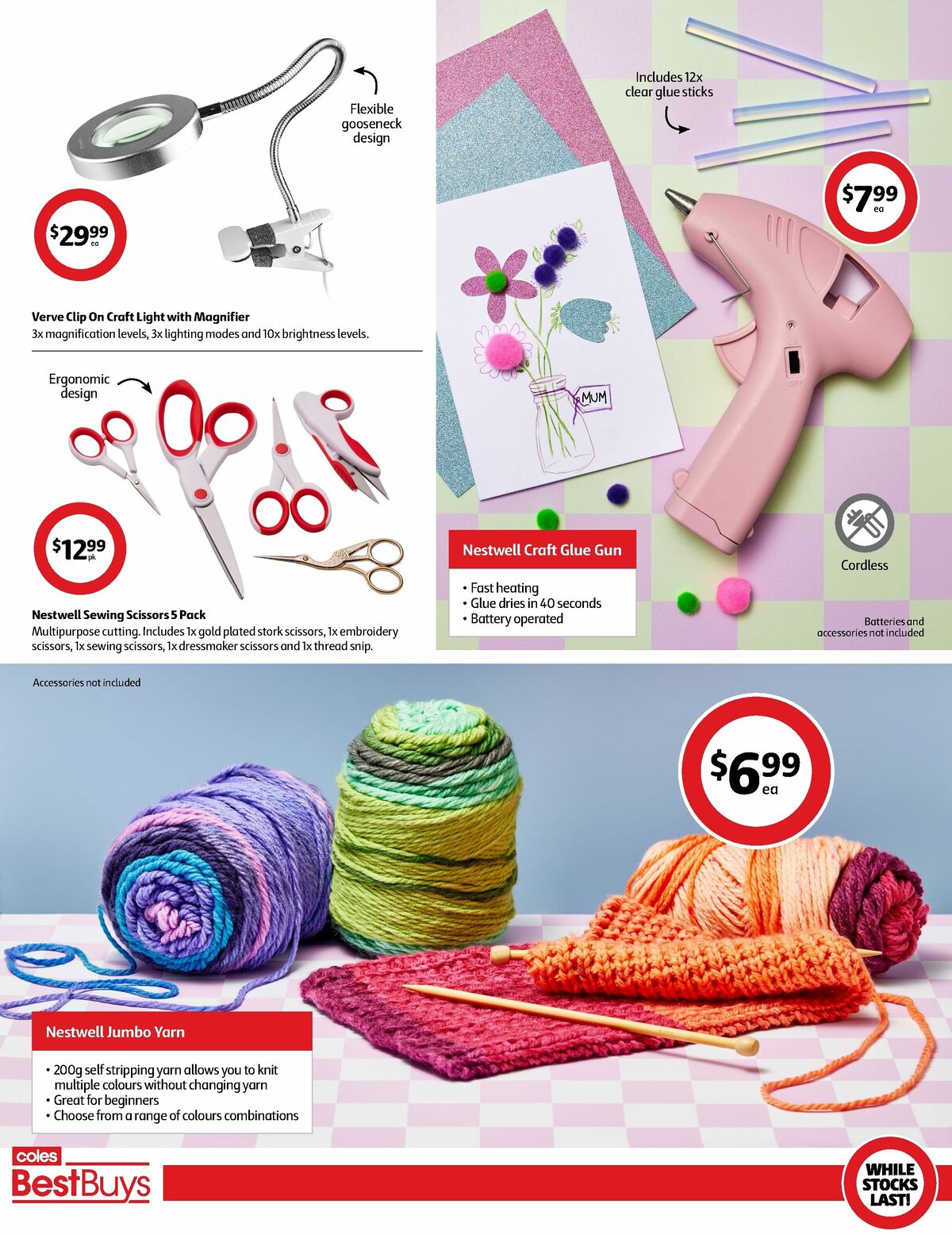 Coles Best Buys - Sewing & Craft Catalogues from 19 April