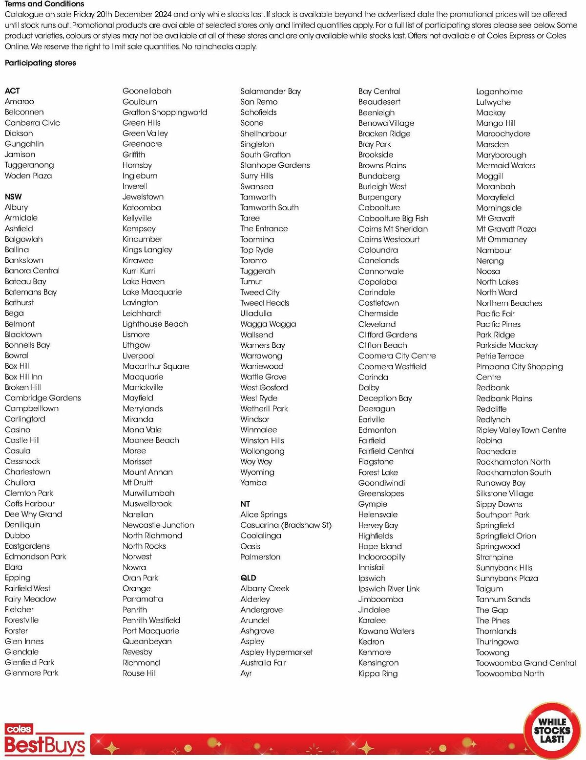 Coles Best Buys - Alfresco Fun Catalogues from 20 December