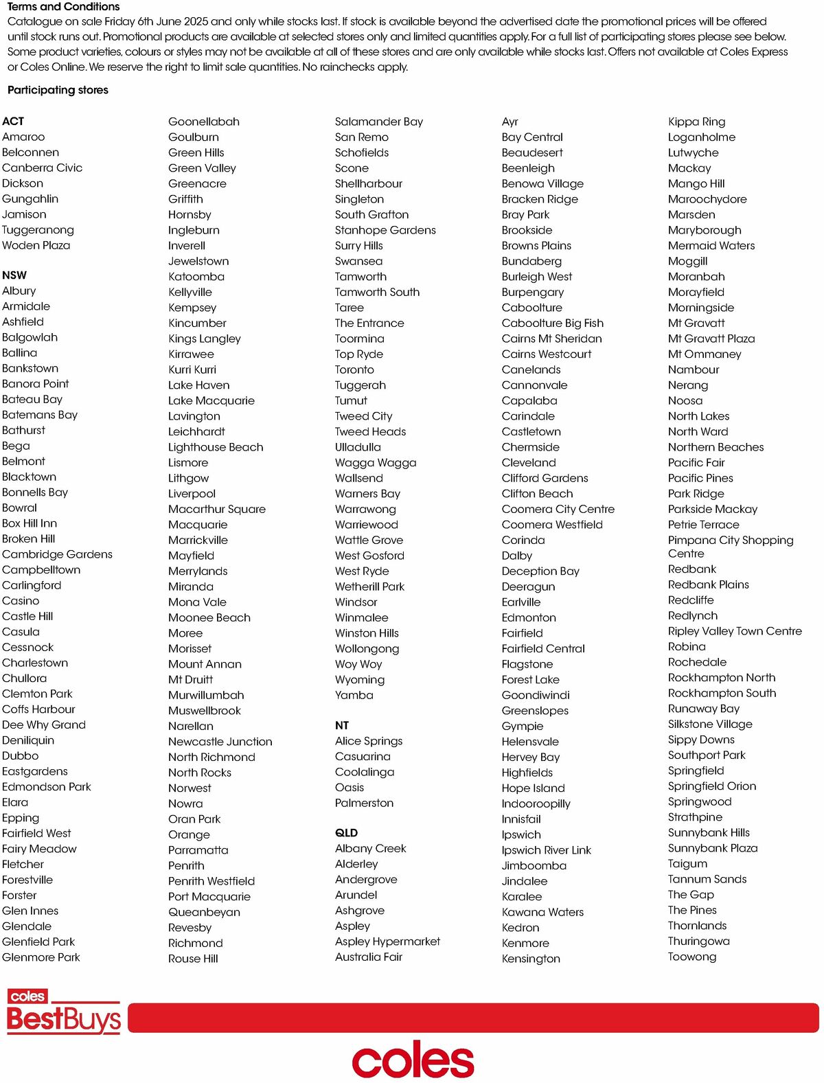 Coles Catalogues from 6 June