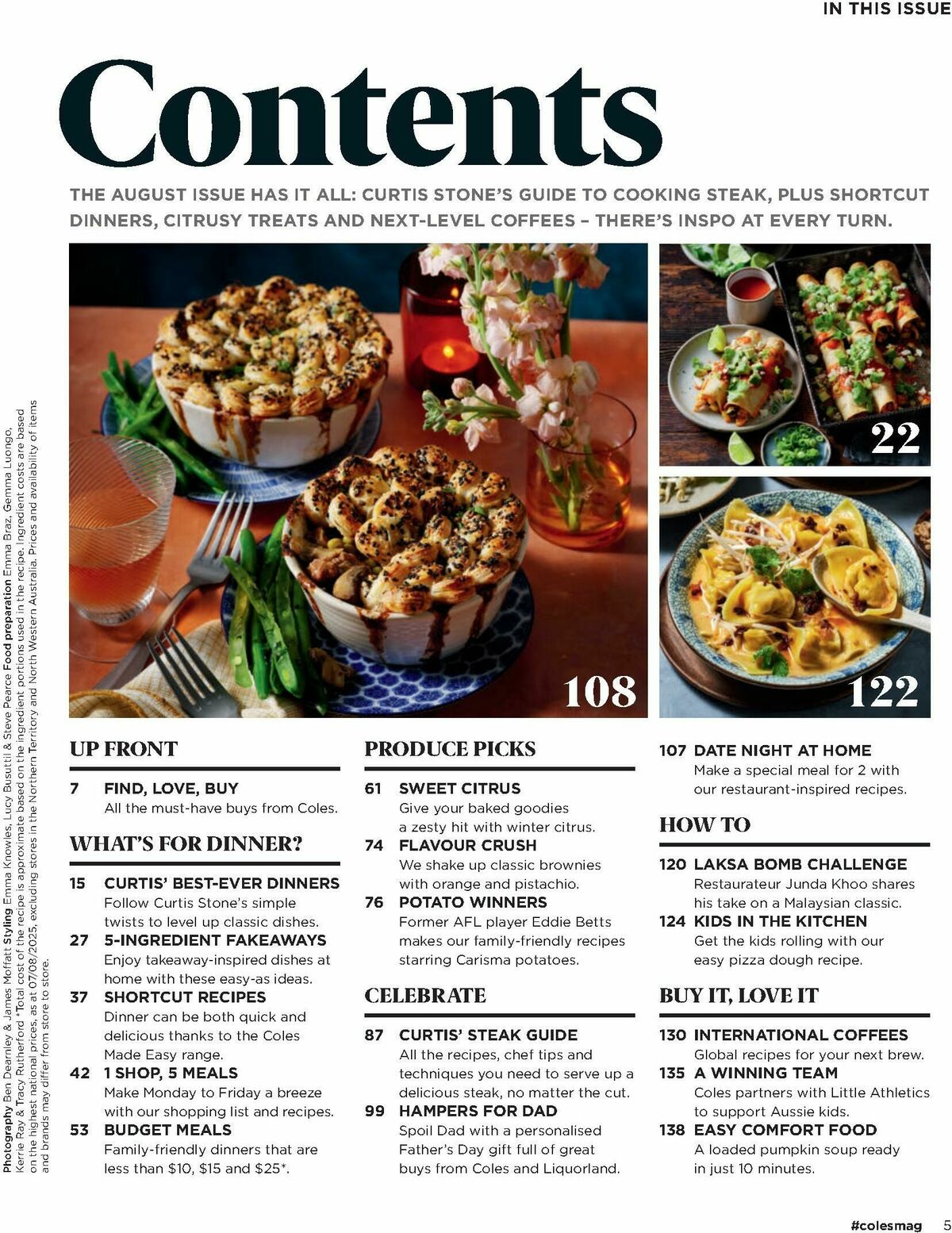 Coles Magazine August Catalogues from 8 August