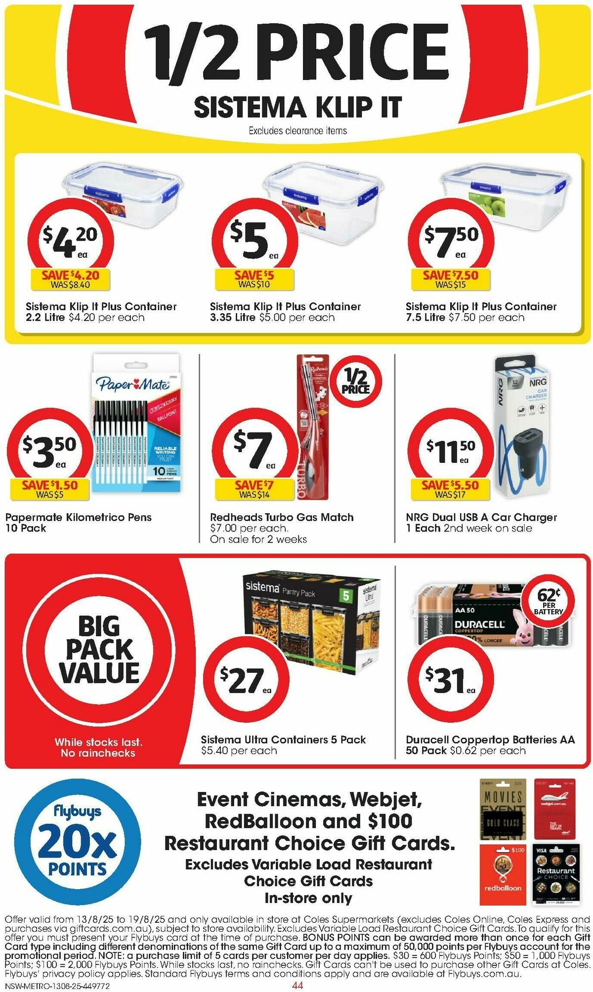 Coles Catalogues from 13 August