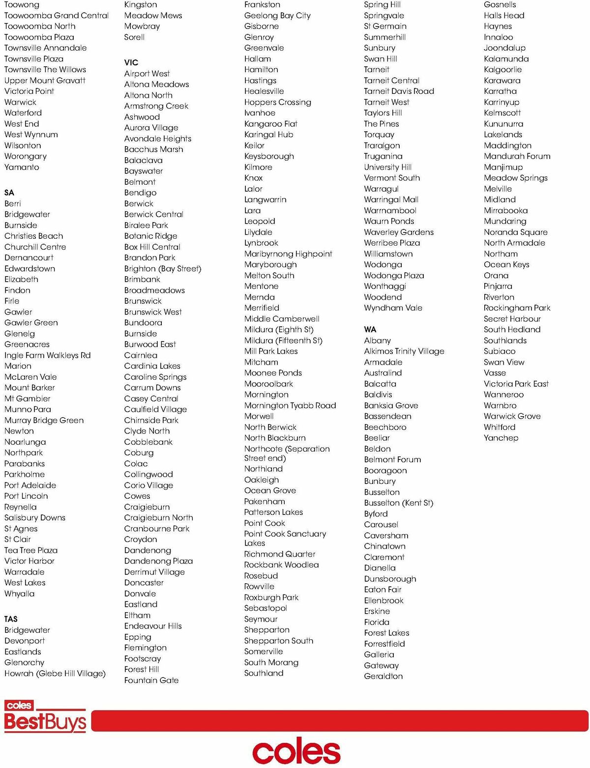 Coles Best Buys - Spring Cleaning Catalogues from 29 August